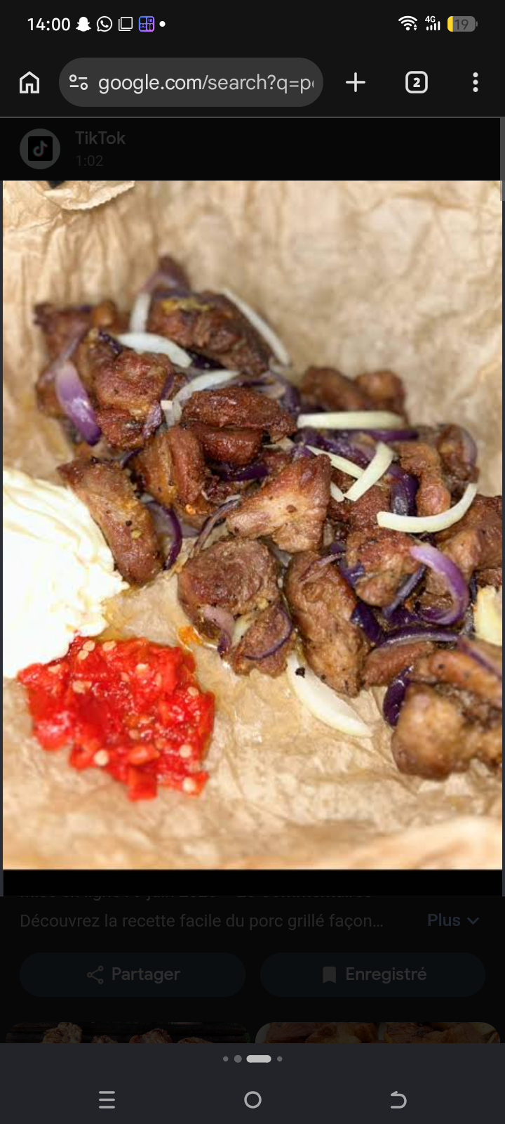 Porc grillé