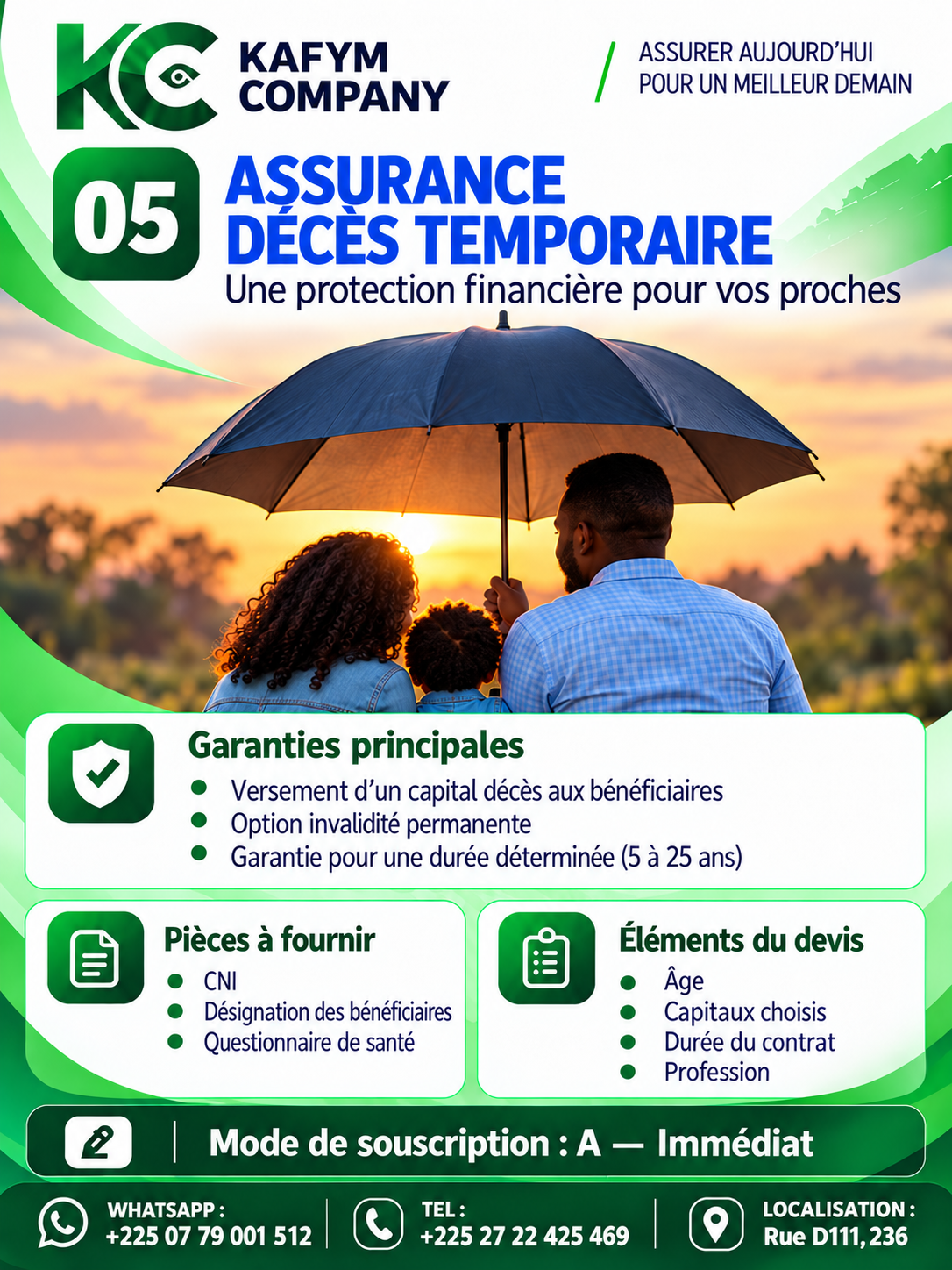 Assurance décès temporaire