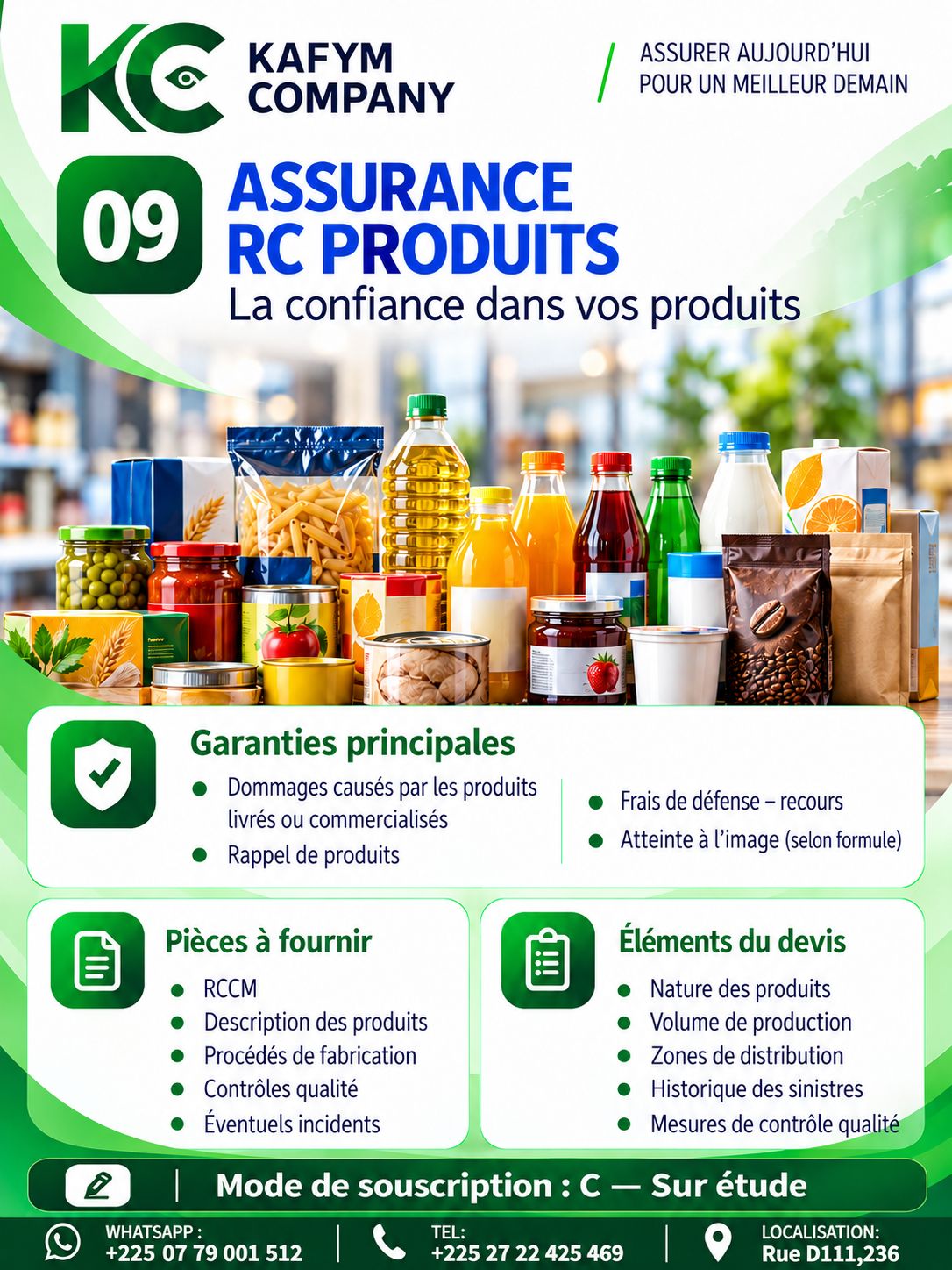 Assurance responsabilité civile produits