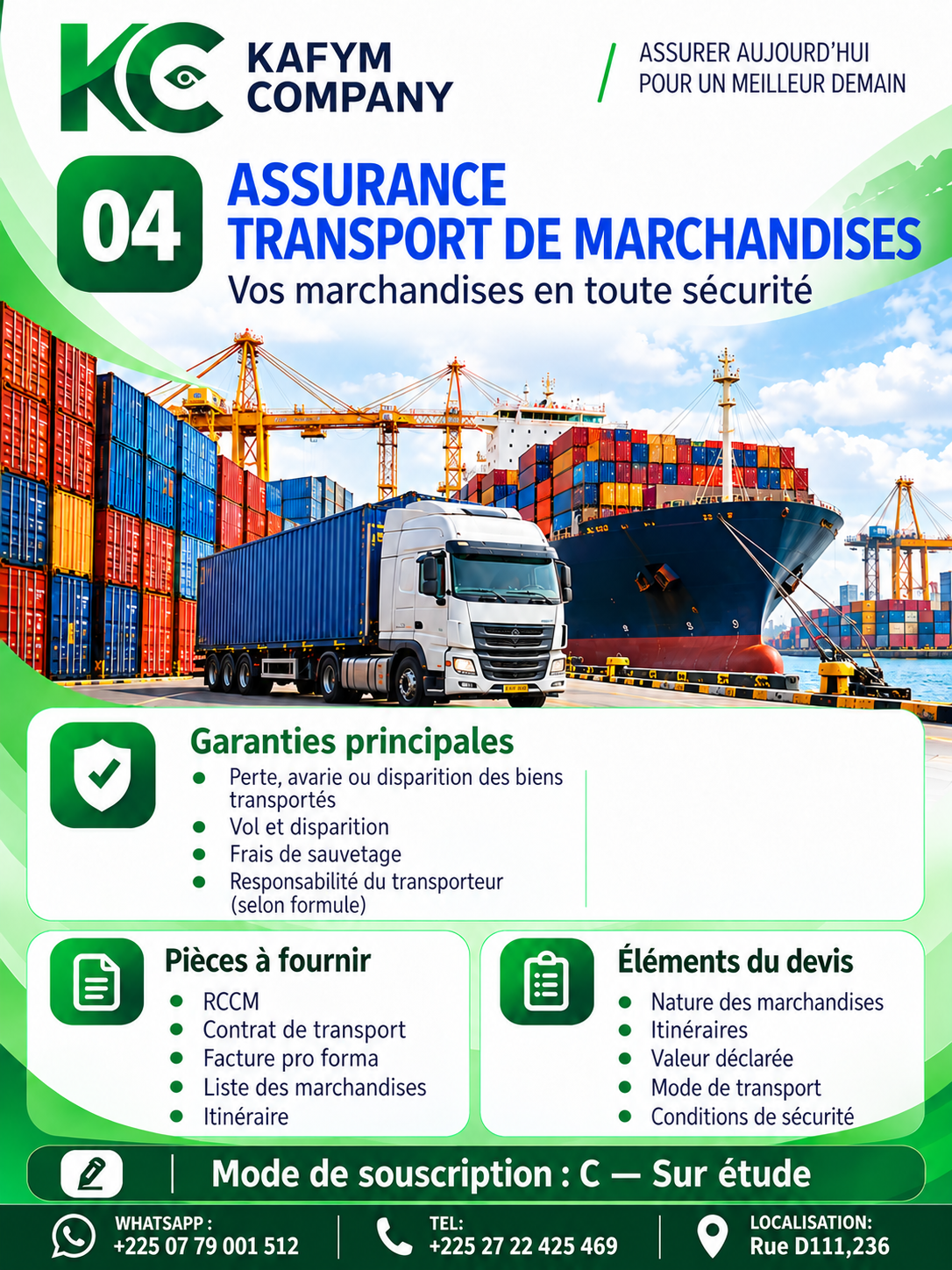 Assurance transport de marchandises